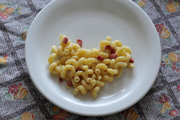 macarrão com salame 