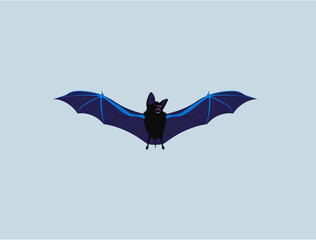 Purple bat stock illustration.