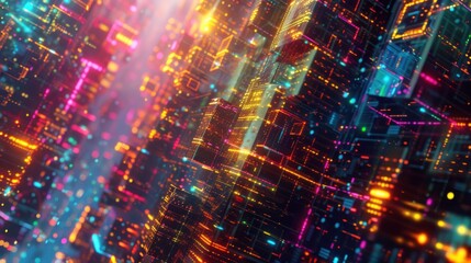 realm of data science, background is ideal for presentations, promotional materials