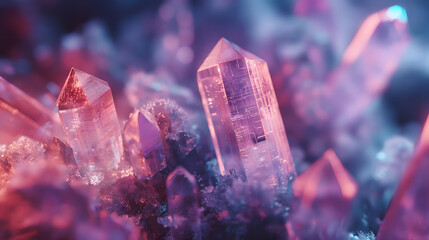 Enigmatic Crystaline Structures in Mystical Hues