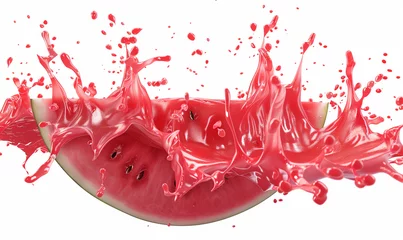 Foto op Canvas Juicy Delight: Sweet and Healthy Watermelon Juice © verticalia
