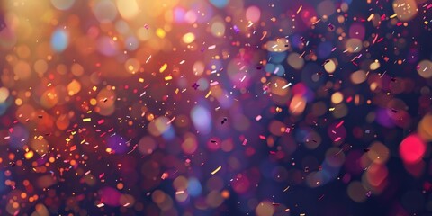 Obraz na płótnie Canvas Rain of confetti blurred background Generative AI