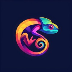 Colorful Chameleon: Vector Illustration for Dynamic Designs