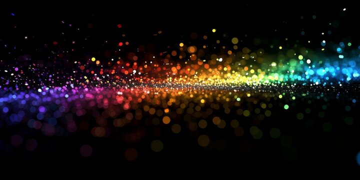 multicolored bokeh blurred Generative AI