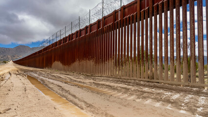 Guardian Barrier: Jacumba Hot Springs Border Wall Securing the US-Mexico Divide