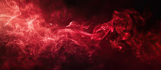 This photo showcases a captivating red and pink smoke texture billowing against a mesmerizing black background.