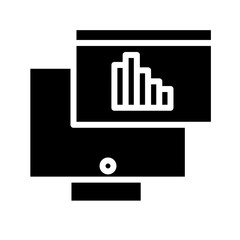 Chart Graph Webpage Glyph Icon