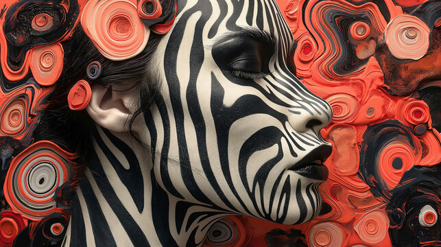 Kobieta Zebra