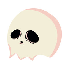 Colored skull icon Vector
