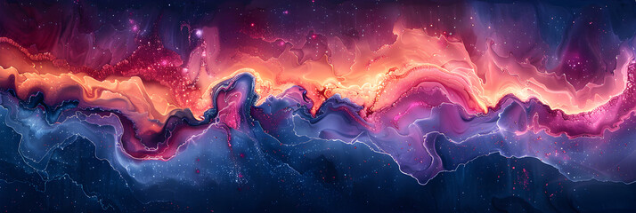  portrayal of an azure and pink artwork 3d image,
Beautiful space nebula galaxy wide format photo background material - obrazy, fototapety, plakaty