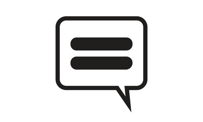 black and white speech bubble