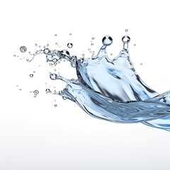 water splash isolated on white