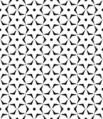 Fototapeta premium Black and white seamless abstract pattern. Background and backdrop. Grayscale ornamental design. Mosaic ornaments. Vector graphic illustration. EPS10.