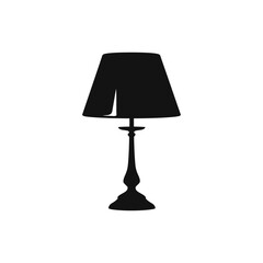 Obraz premium table lamp vector silhouette 