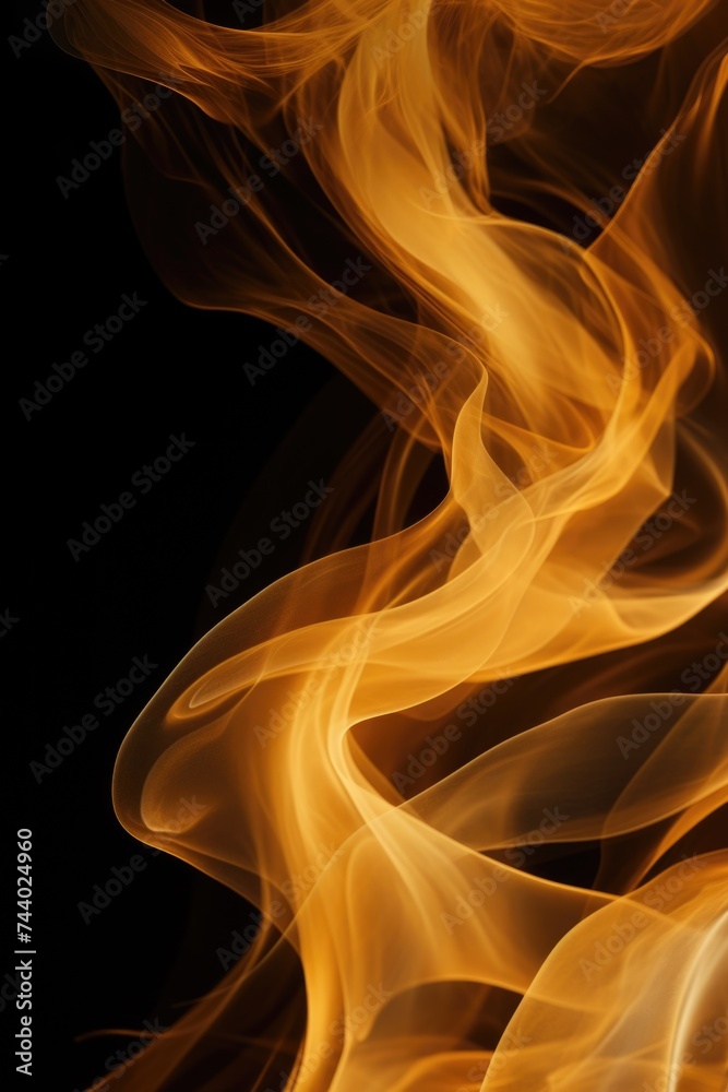 Poster a close up of a fire on a black background. suitable for various design projects