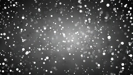 halftone texture snow falling on a black background 