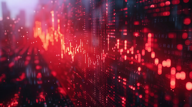 Financial stock market numbers. Business success and growth concept. Abstract economy data on screen display.