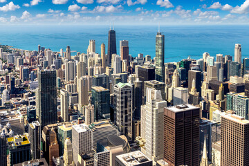 Obraz premium Aerial view of Chicago