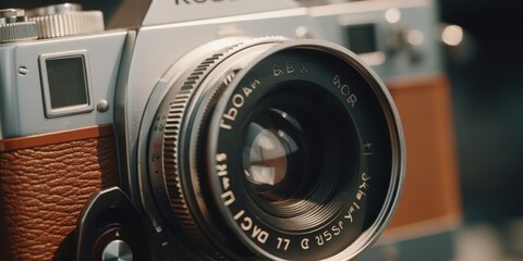 Close up shot of a camera lens. Perfect for photography enthusiasts