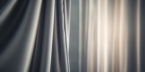 Detailed shot of a curtain in a room, suitable for interior design concepts