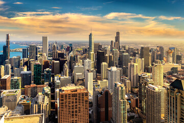 Aerial view of Chicago