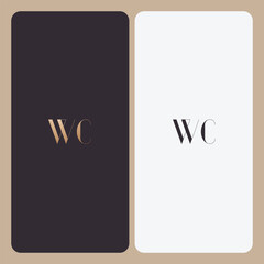 WC logo design vector image