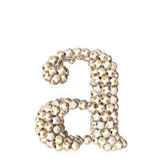 Obraz premium Symbols made from gold soccer balls. letter a