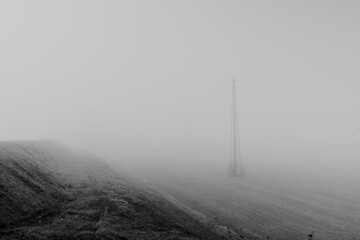 sad picture with objects surrounded by fog
