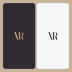 XR logo design vector image
