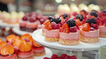 colorful counter with a variety of sweets and desserts in a boutique pastry shop that represent the cultural roots of the sweets
