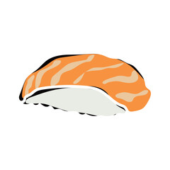 Colored sushi retro sketch Vector