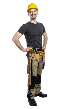Smiling construction worker ready for the job