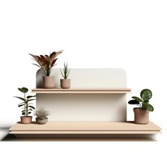 Podium for product photography, vecter, white background generative ai