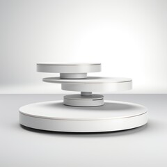 Podium for product photography, vecter, white background generative ai