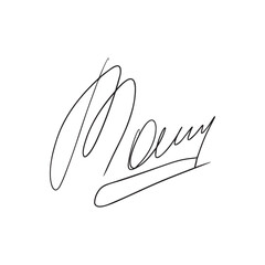 Handwriting Autograph. Personal fictitious signature calligraphy lettering.