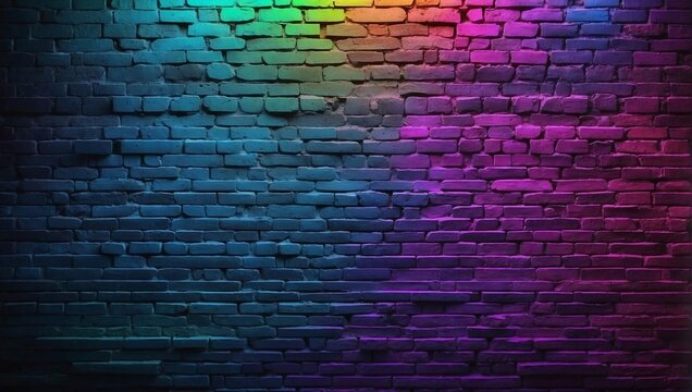 background colorful brick wall for graphic resource design with copy space.