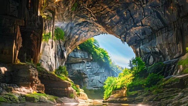 the cave in the mountains
