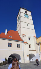Sibiu, Romania - October 14, 2023: Council tower