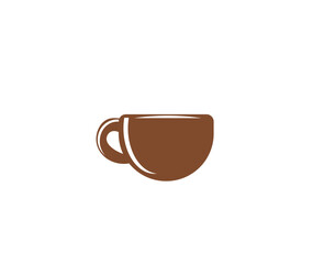 Vector illustration silhouette of a cup for hot drinks