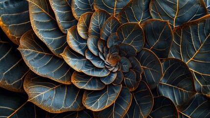 ntriguing spiral leaves delicately arranged in a mesmerizing pattern, showcasing the captivating...
