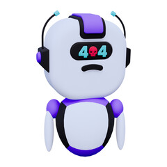 Artificial Intelligence Robot Technology 3D Illustration Icon