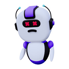 Artificial Intelligence Robot Technology 3D Illustration Icon
