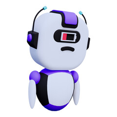 Artificial Intelligence Robot Technology 3D Illustration Icon