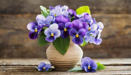 bouquet of violets flowers