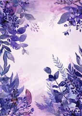 Fototapeta na wymiar Purple Hydrangea Flower Border isolated on White Background. AI generated illustration
