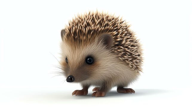 A cute and adorable baby hedgehog with its sharp quills and tiny feet.