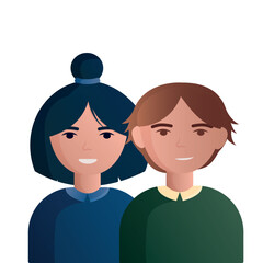 guy and girl next to each other icon