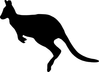 Silhouette kangaroo png black color only Kangaroo icon vector png. Kangaroo icon for web design.transparent background