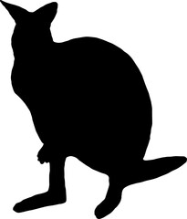 Silhouette kangaroo png black color only Kangaroo icon vector png. Kangaroo icon for web design.transparent background
