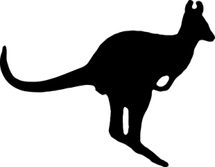 Silhouette kangaroo png black color only Kangaroo icon vector png. Kangaroo icon for web design.transparent background